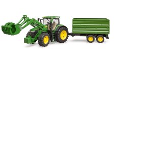 John Deere 7R 350 m/frontlsser og vogn